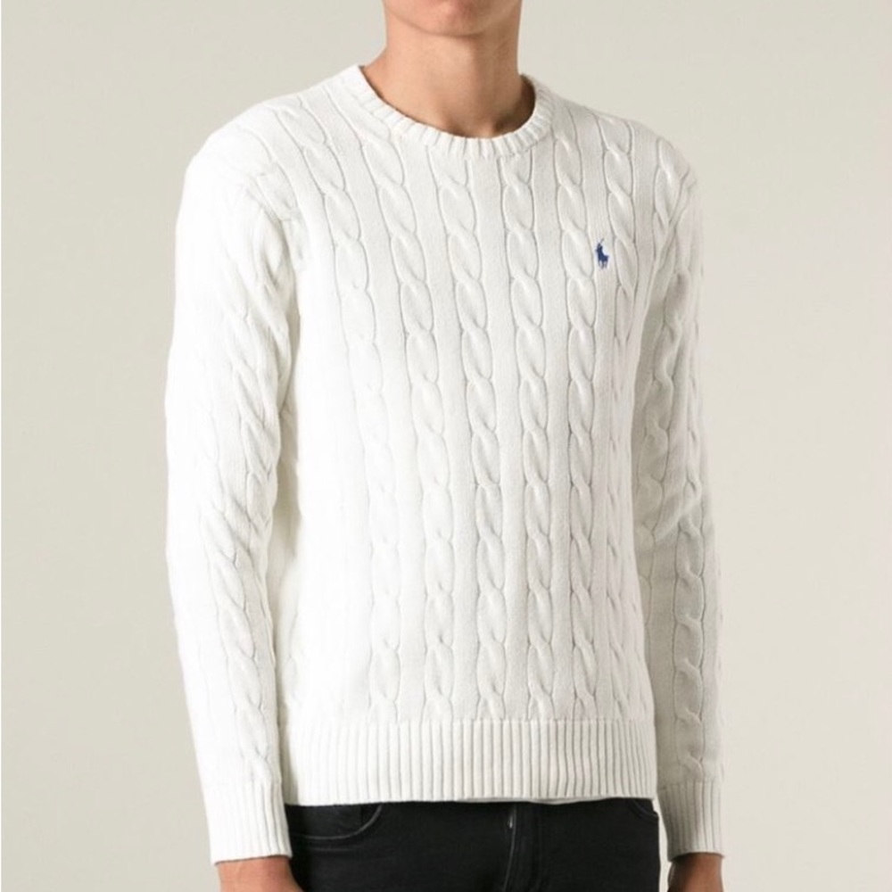 Ralph Lauren Cable-Knit Cotton Sweater L